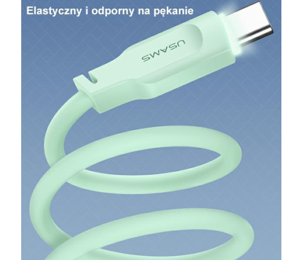 USAMS Kabel USB-C na USB-C 100W 1,2mPort Display purpurowy - 1569044 - zdjęcie 11